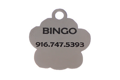 Glitter back of tag