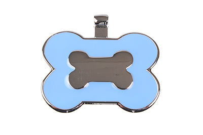 Light Blue Bone pet tag