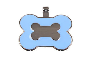Light Blue Bone pet tag