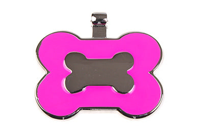 Fuchsia Bone pet tag