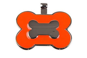 Orange Bone pet tag