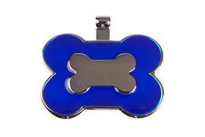 Dark Blue Bone pet tag