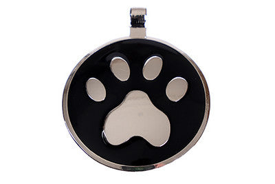 Black Paw pet tag