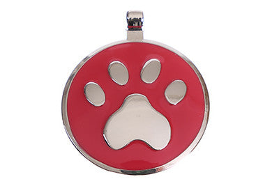 Red Paw pet tag
