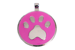 Fuchsia Paw pet tag