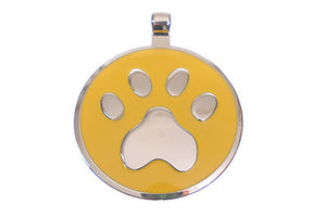 Yellow Paw pet tag