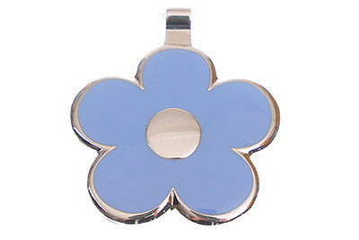 Light Blue Flower pet tag