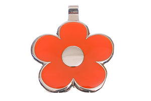 Orange Flower pet tag