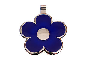 Dark Blue Flower pet tag