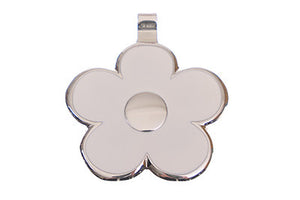White Flower pet tag