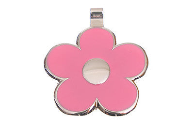 Pink Flower pet tag