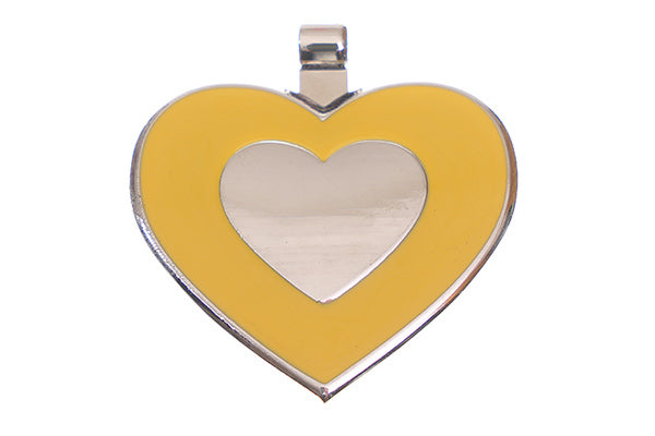 Yellow Heart pet tag