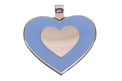 Light Blue Heart pet tag