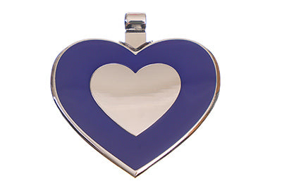 Dark Blue Heart pet tag