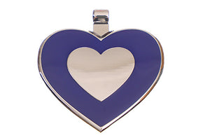 Dark Blue Heart pet tag