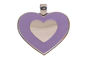 Lavender Heart pet tag