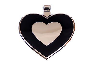 Black Heart pet tag