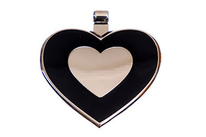 Black Heart pet tag