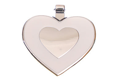 White Heart pet tag