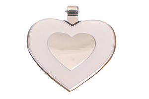 White Heart pet tag