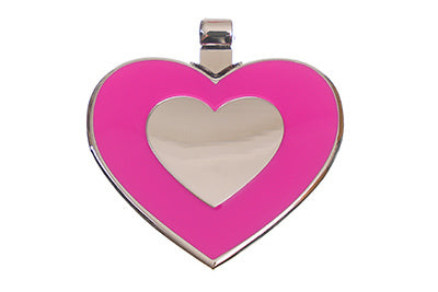 Fuchsia Heart pet tag