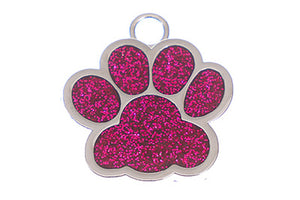 Pink Glitter pet tag