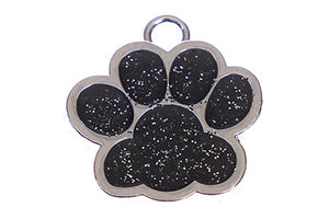 Black Glitter pet tag