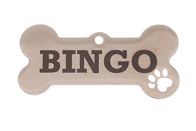Gold Long Bone pet tag
