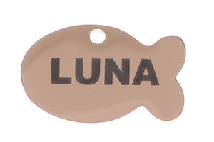 Rose Gold Fish pet tag